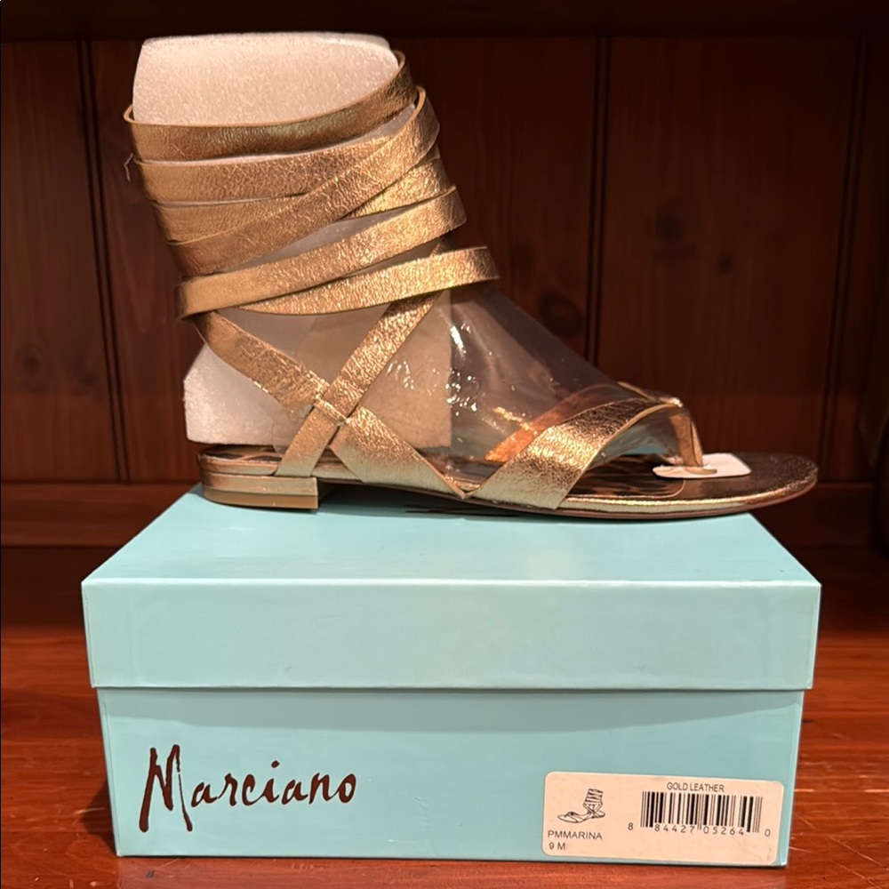 Never Worn! Marciano Gold Gladiator Sandals